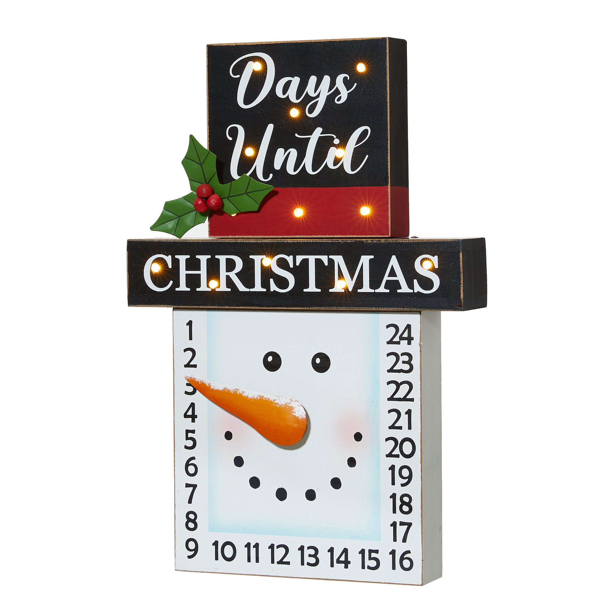 The Holiday Aisle® Wooden Christmas Snowman Countdown & Reviews | Wayfair