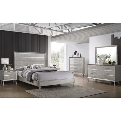 Ensemble de chambre à coucher 4 pièces Emyree