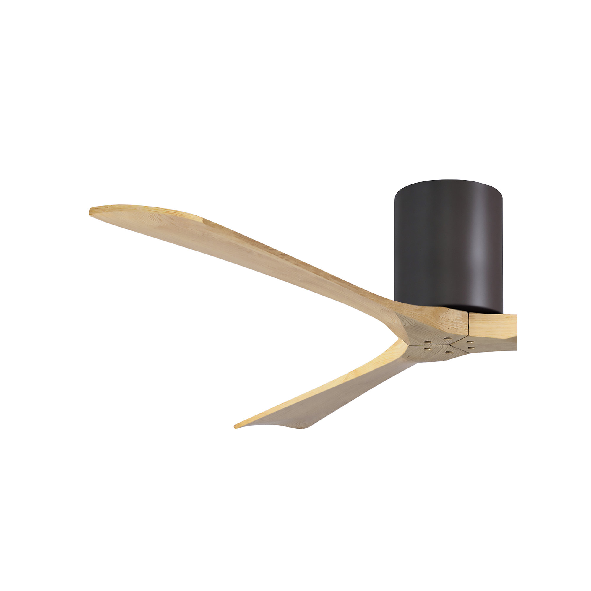 Olivier 3 Blade Ceiling Fan, Textured Bronze, Light Maple Tone, 72"
