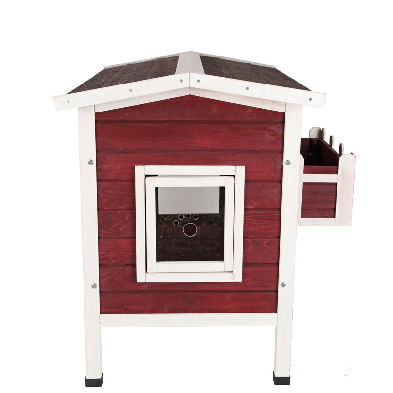 Maison d'extérieur pour chat Creegan, Rouge