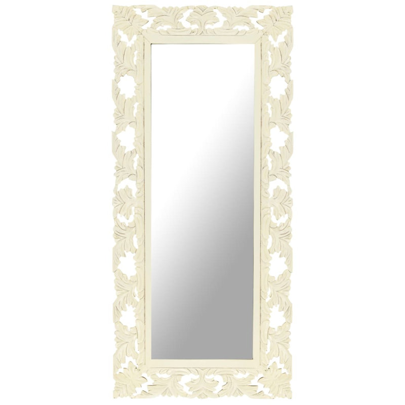Nardone Flat Wall Mirror, 110cm H x 50cm W, White