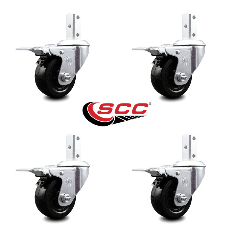 Hard Swivel / Square Stem Caster Set