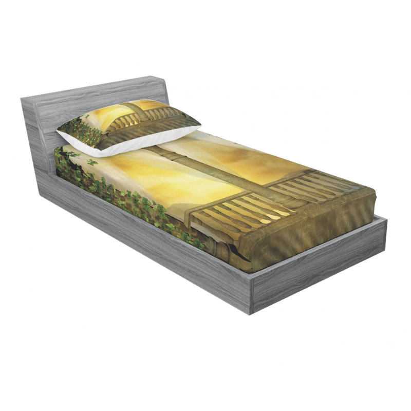 Ensemble de draps Mystical, Ensemble de draps pour lit simple avec drap-housse