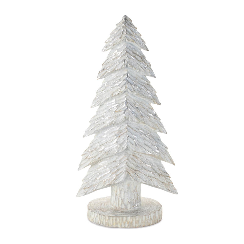 Carved Glitter Pine Tree