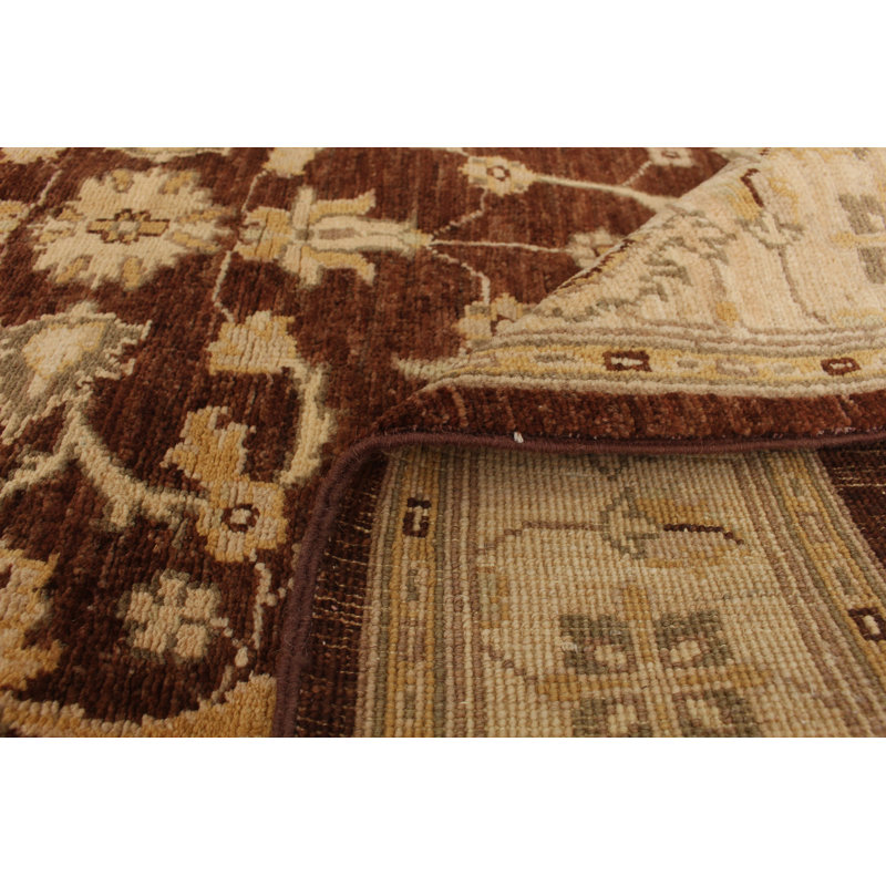 Tapis de bois one-of-kind-noué la 2010 ushak rouge/beige 4 pi x 6 pi Hany