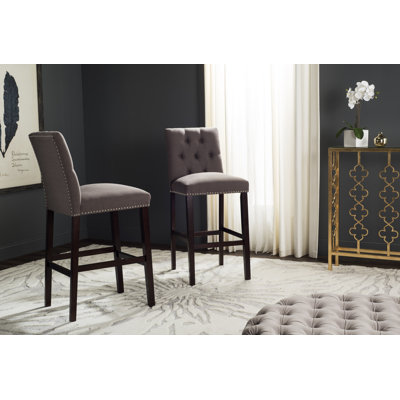McLoud Upholstered Counter Stool with Solid Wood Frame