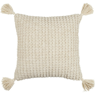 Makrome Wool Blend Reversible Throw Pillow