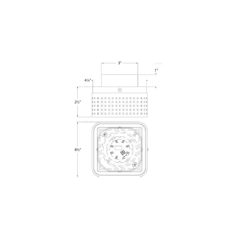 Kelly Wearstler Precision 4.5" Solitaire Flush Mount, Polished Nickel