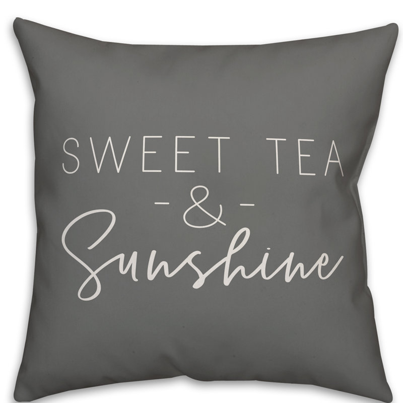  Housse de coussin carré et insert, Gris / Blanc, 18 po x 18 po