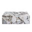 Table basse luxueuse en MDF à motif de marbre blanc