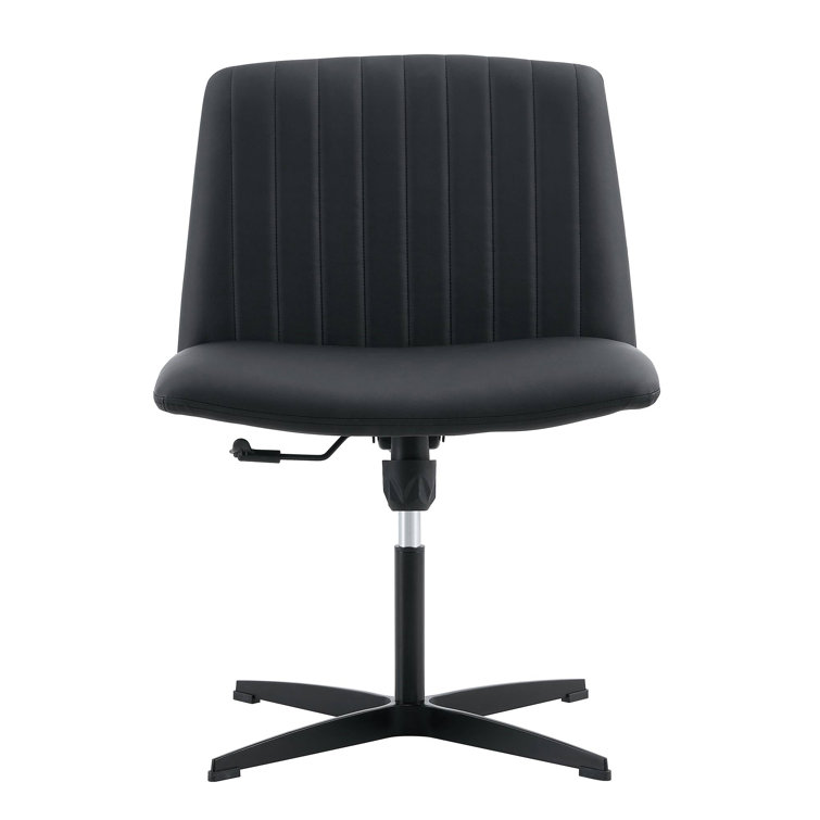 PU Desk Chair Office Chair Swivel Cushion Makeup Chair No Wheels