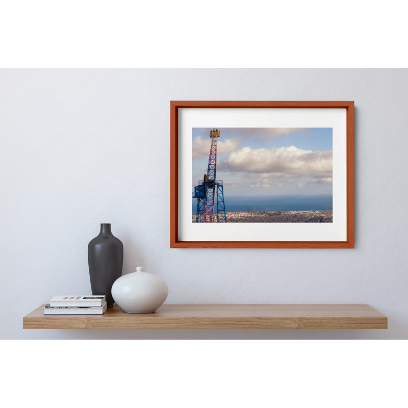 Lookout Point Print by Joseph Regan, 14" H x 16" W x 0.75" D, Cherry
