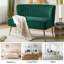 Monica 119cm W Modern 2 Seater Velvet Sofa-784805312