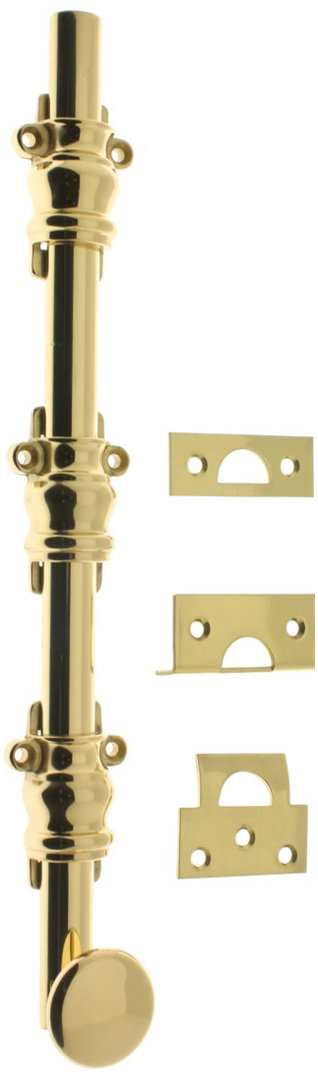 Solid Brass 12" Ornamental Bolt idh by St. Simons 