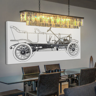 Tapis de voitures rétro, impression sur toile tendue, impression sur toile tendue