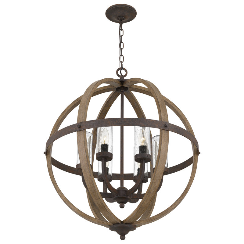Luminaire suspendu sphère 6 lumières Powley