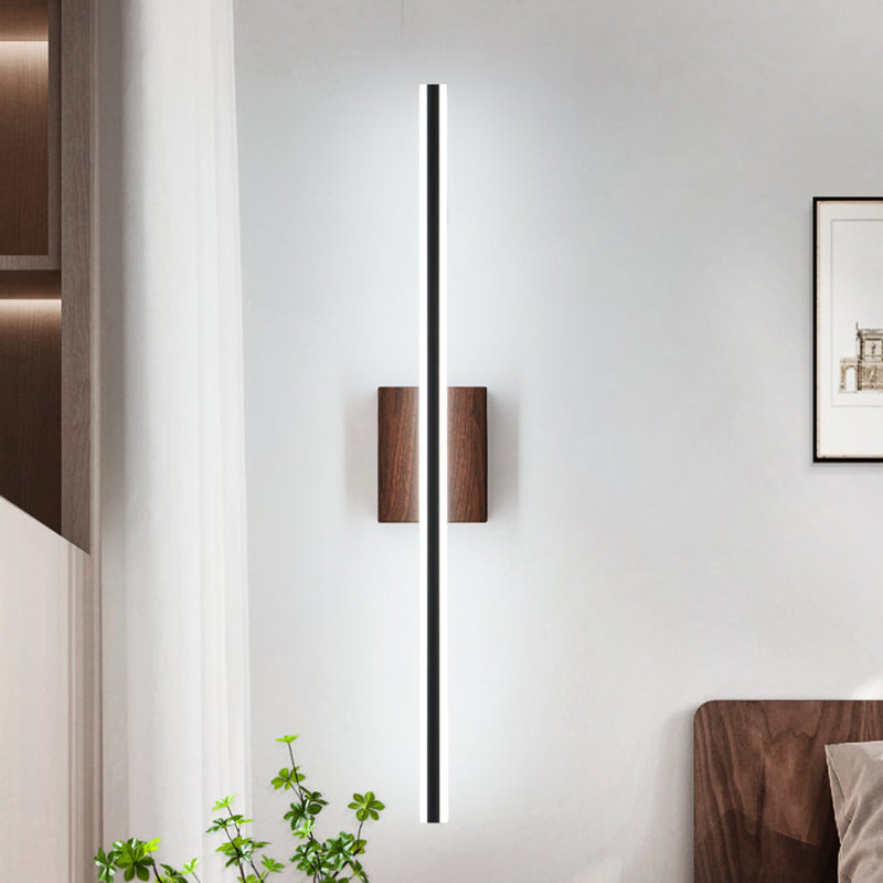 Applique murale 32 W à intensité variable pour salle de bain, blanc froid 6000 K, métal noir mat, couloir, salle d'étude, chambre à coucher, salle de bain