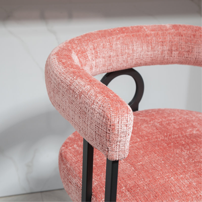 Tabourets en chenille, Rose, 1