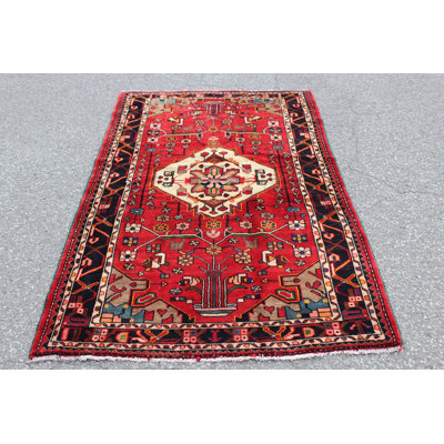 One-of-a-Kind 4' X 6' Wool Area Rug in Red
