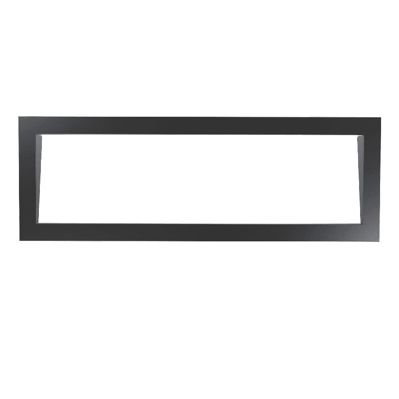 Litedeer Homes Latitude II Black EFireplace Trim, 17" H x 68" W x 2.75" D, Black