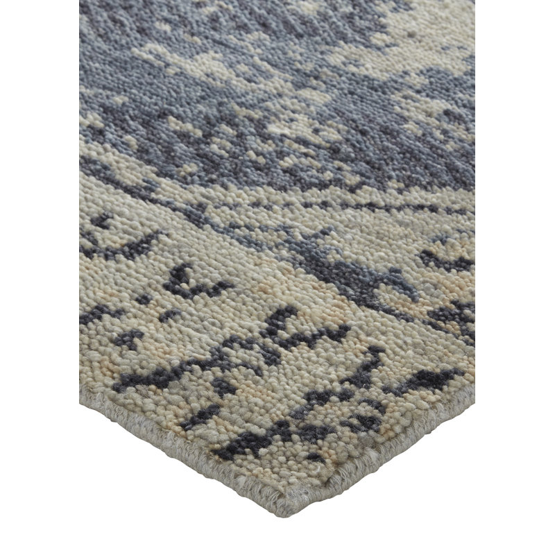 Palomar Wool Oriental Area Rug in Blue, Rectangle 8'6" x 11'6"