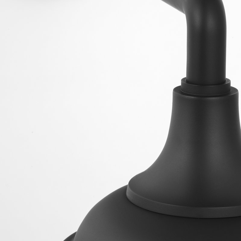 Thomas O'Brien, "Academy 17.5" Mack Barn Light in Matte Black with 16" Rockhouse Shade, 13.25" H x 8" W x 21.25" D, Black