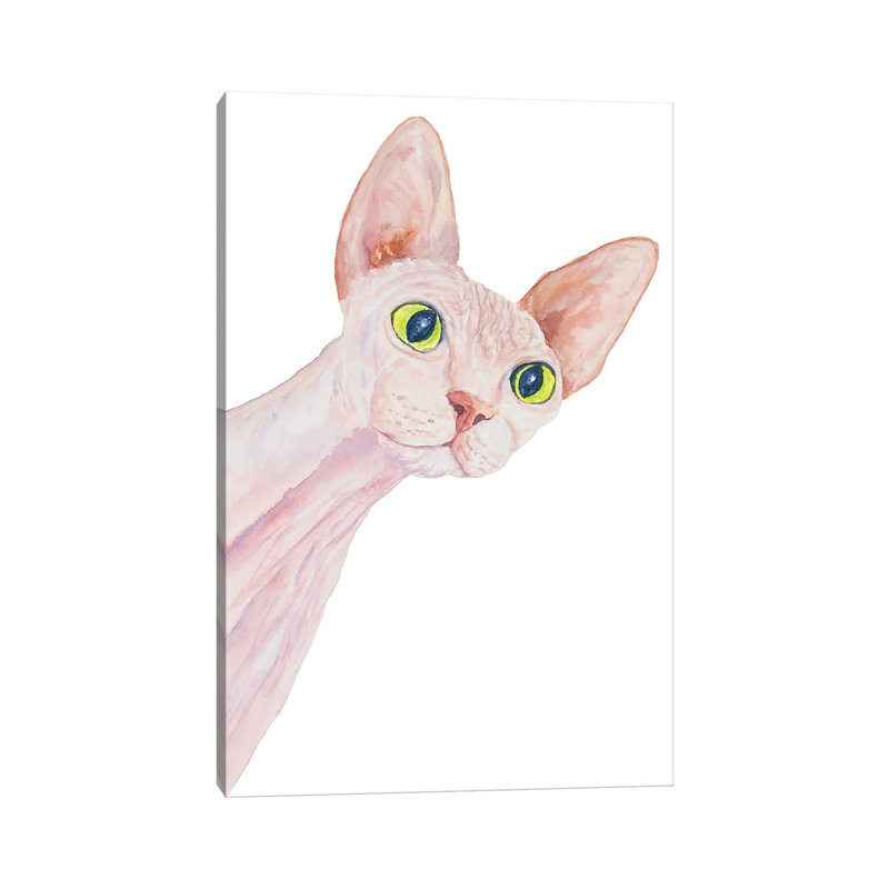 Drôle de sphinx par Alexey Dmitriich Shmyrov - peinture sur toile tendue, H 18 po x l 12 po x 1,5 po