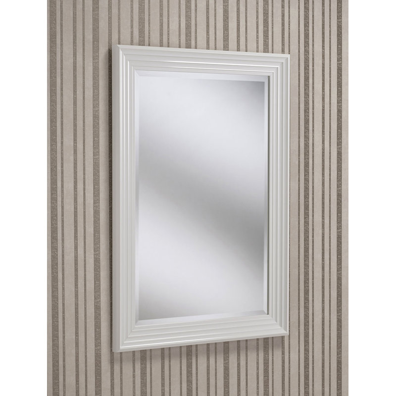 Pavadas Flat Wall Mirror, 103.5cm H x 73cm W, White
