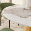Ensemble de salle à manger rond moderne 5 pièces Aversa avec pied central en métal et 4 chaises à structure métallique bouclée, chaises entièrement assemblées-1270947209-1270947210-1270947213