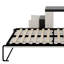 Lit escamotable double avec bureau, tablettes et armoires de rangement