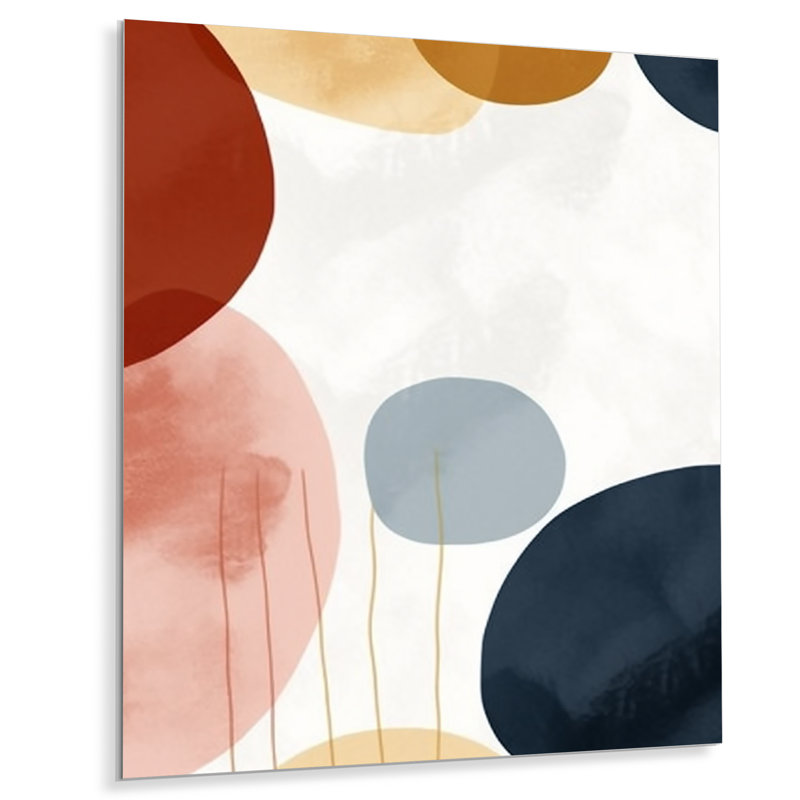 Motif bohème minimaliste beige 4 - Art mural en métal minimalisme, H 40 po x l 30 po x P 1,5 po