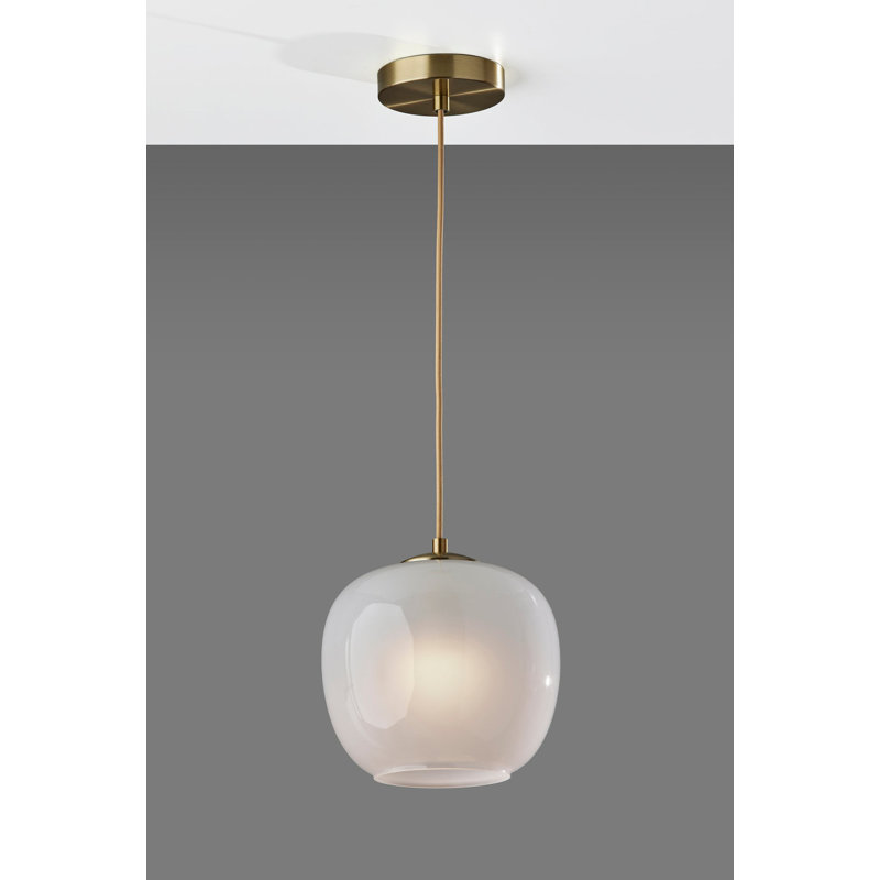 Hazelhurst 1 - Light Antique Brass Sphere Pendant
