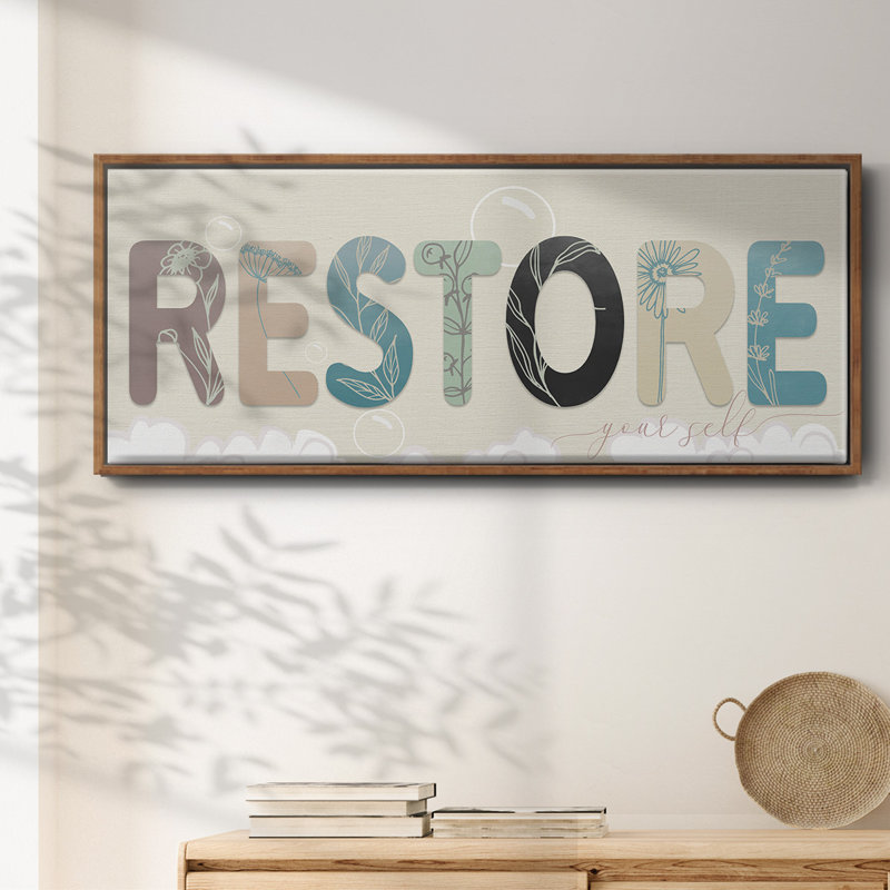 Restore Your Self - Toile encadrée, H 12 po x l 30 po