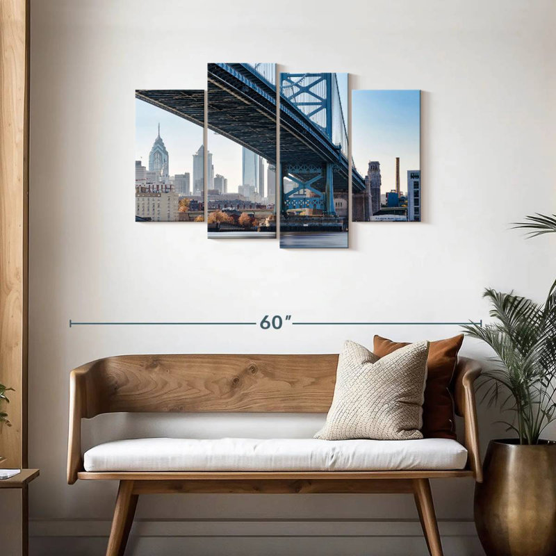 Lilie Under Ben Franklin Bridge, 27" H x 43" W