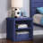 Blue Nightstand With Open Shelf