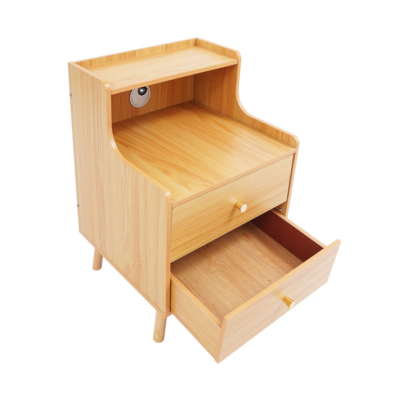 Table de chevet 15,74 po avec 2 tiroirs 
