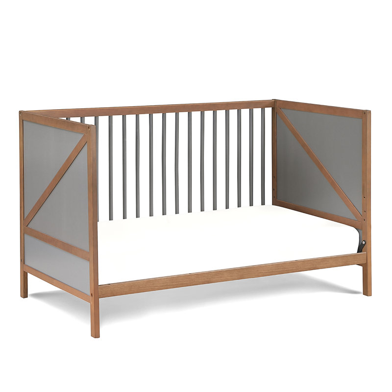 Lit de bébé 3 en 1, Brun / Gris
