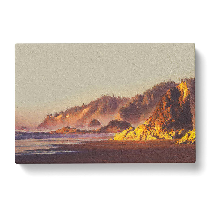 Oregon Beach At Sunset - Wrapped Canvas, 50cm H x 76cm W x 3cm D