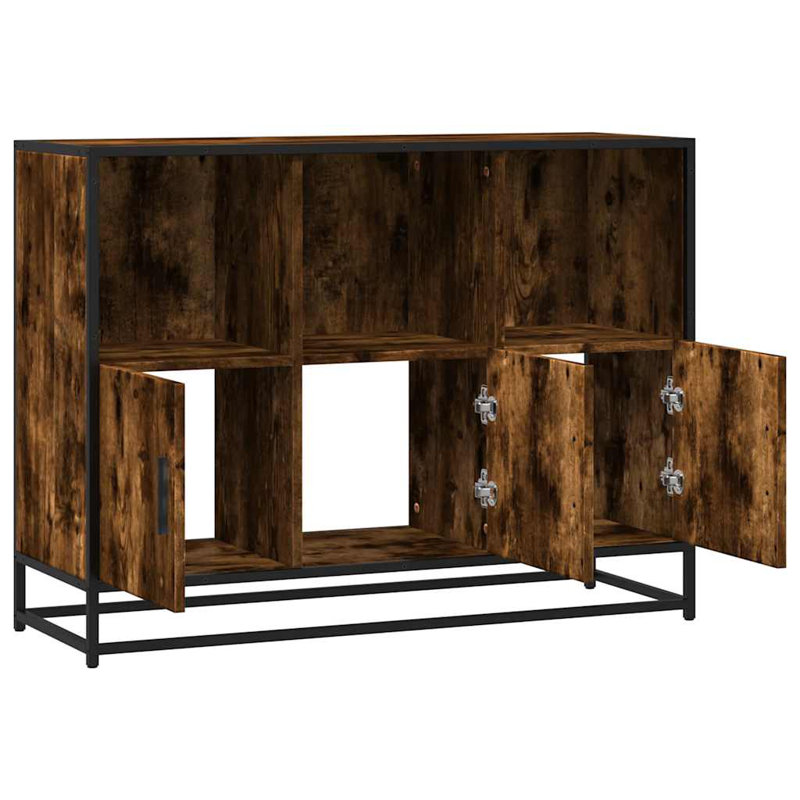 Sideboard 100X35x76 Cm Engineered Wood, Smoked Oak