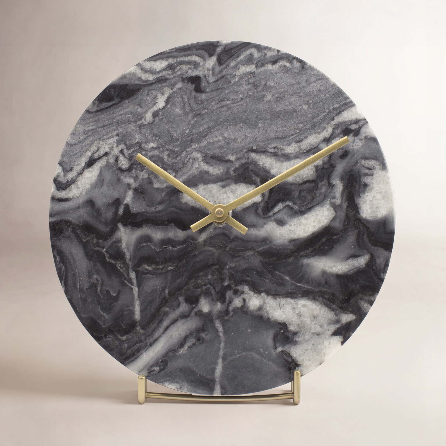 Dorris Tabletop Clock, Black/White/Gray