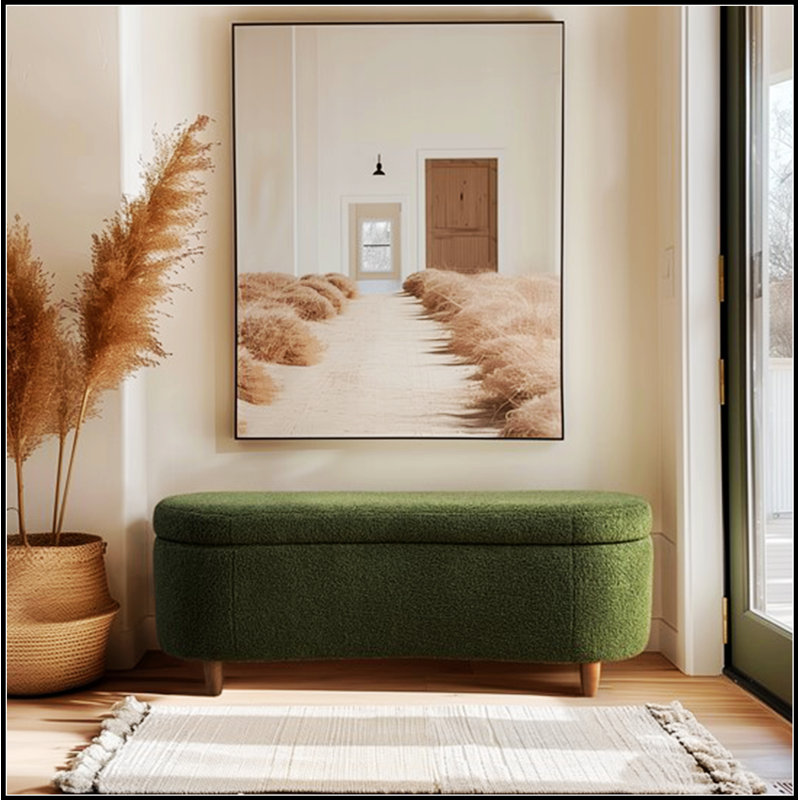 Banc de rangement Boucle à dessus rabattable, Vert