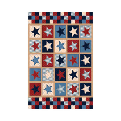«Americana Patriotic Patches II» par Gail Veillette, impression sur toile tendue