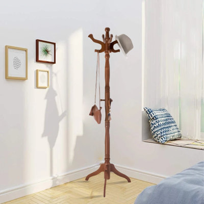 Coat Rack Freestanding With 11 Sturdy Hooks