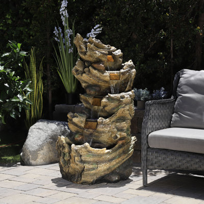 Fontaine à bûches avec lumière DEL Ricka