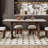 Iriska Solid Wood Base Dining Table-572341646