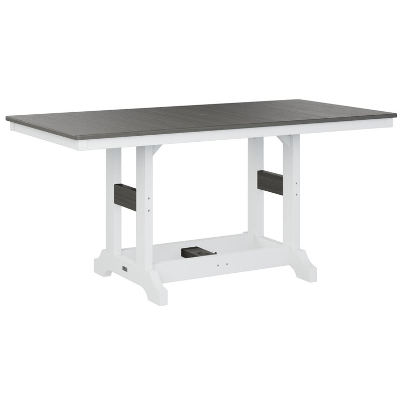Garden Classic Outdoor Rectangular Bar Table, 39.5" H x 66" W x 33" D, Coastal Gray