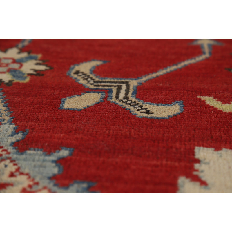 Tapis oriental à motif de teinture de légumes Kazak 9x12