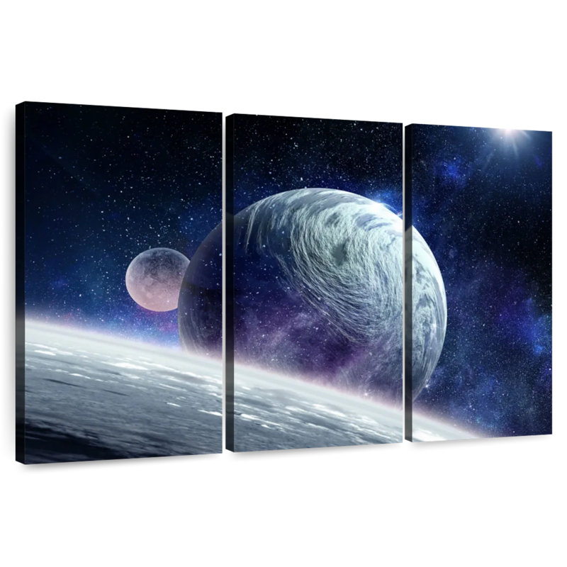 Oberle Cosmic Planet Pluto, 48" H x 74" W
