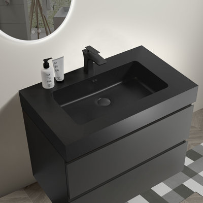 Meuble-lavabo de salle de bain flottant mural