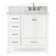 Ariel Cambridge 36 In. Right Offset Vanity With 2 In. Carrara Marble Countertop